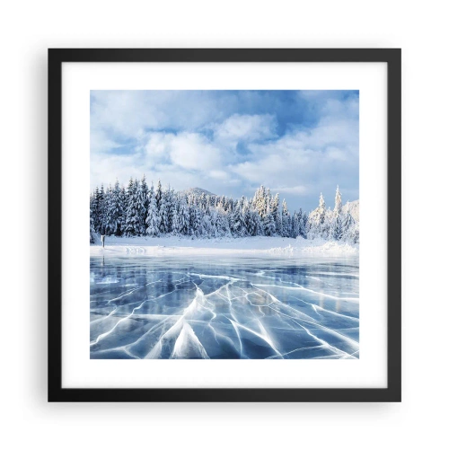 Poster în ramă neagră - O priveliște orbitoare și cristalină - 40x40 cm