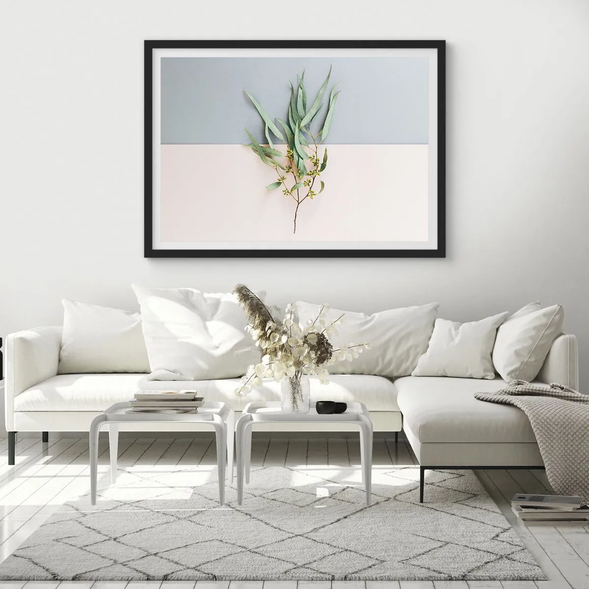 Poster în ramă neagră - Subtilitate pastelată - 70x50 cm