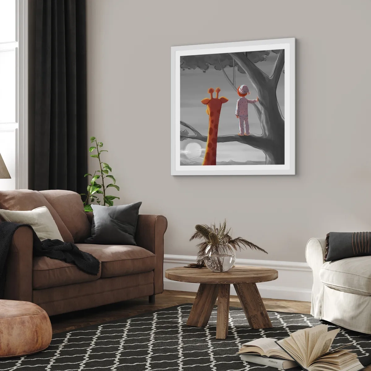 Poster în ramă albă - Acest lucru se întâmplă cu adevărat - 60x60 cm