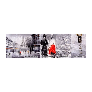 Mostră de Tapet Standard Eco - O plimbare pariziană - Oraș, Paris, turnul Eiffel - 100x30 cm