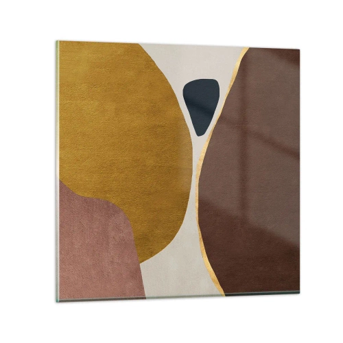 Tablou pe sticlă - Abstracție - un loc în spațiu - 50x50 cm