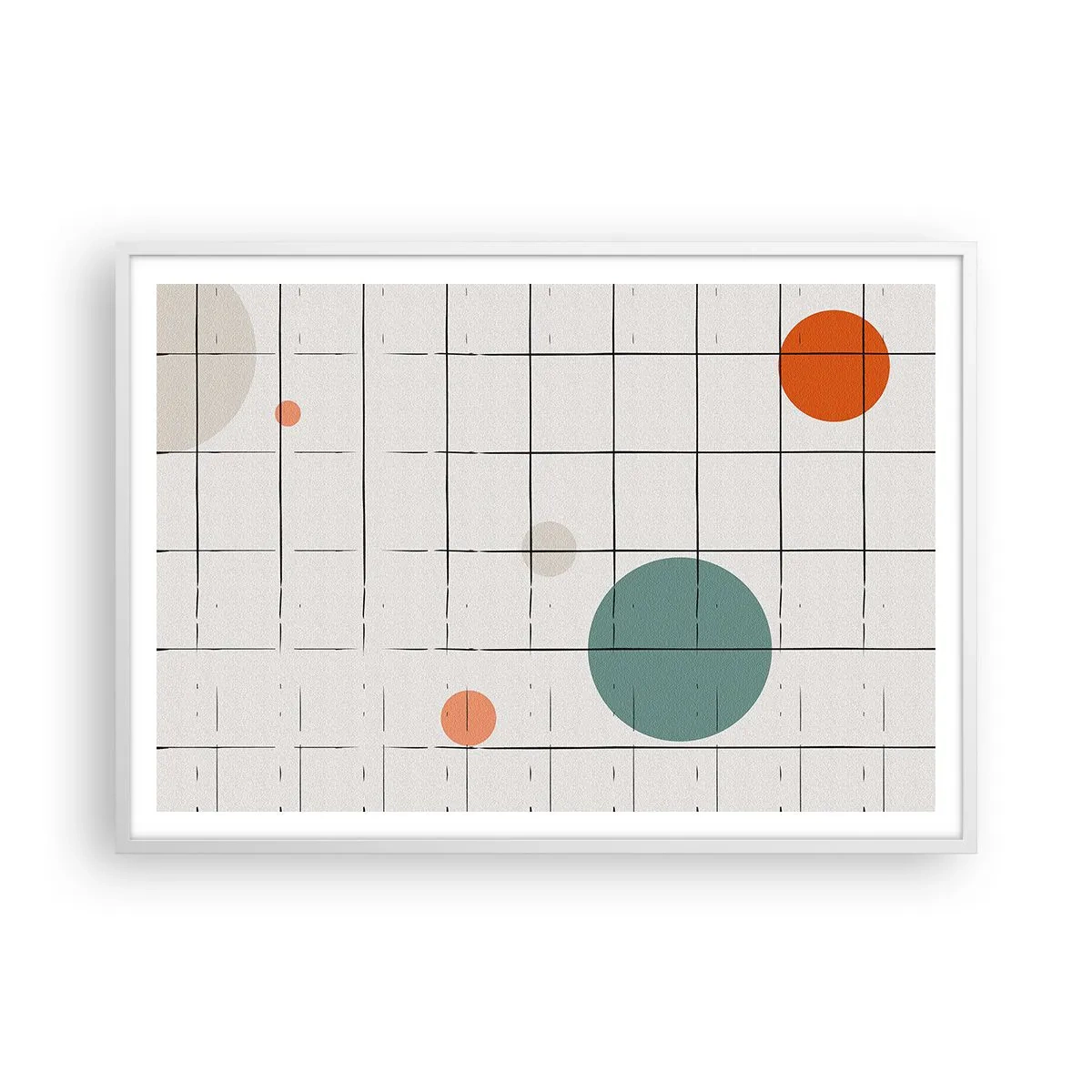 Poster în ramă albă - În capcană. Noi sau ele? - 100x70 cm