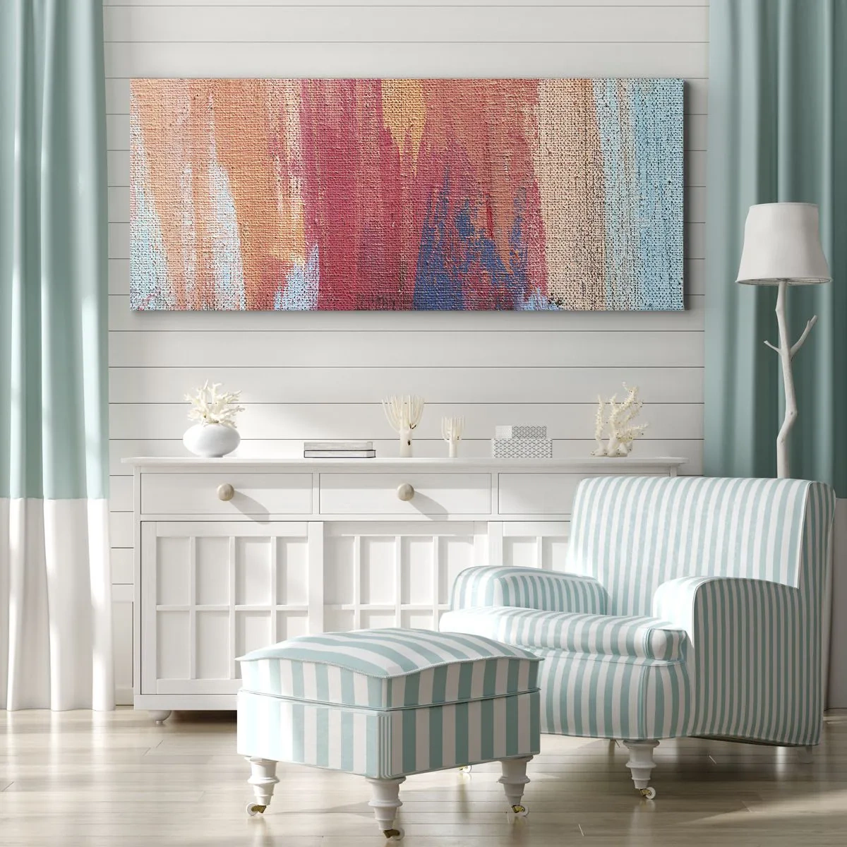 Tablou pe pânză - Plutind prin curcubeu - 100x40 cm