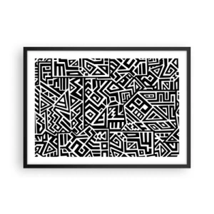 Poster în ramă neagră - Compoziție precolumbiană - 70x50 cm