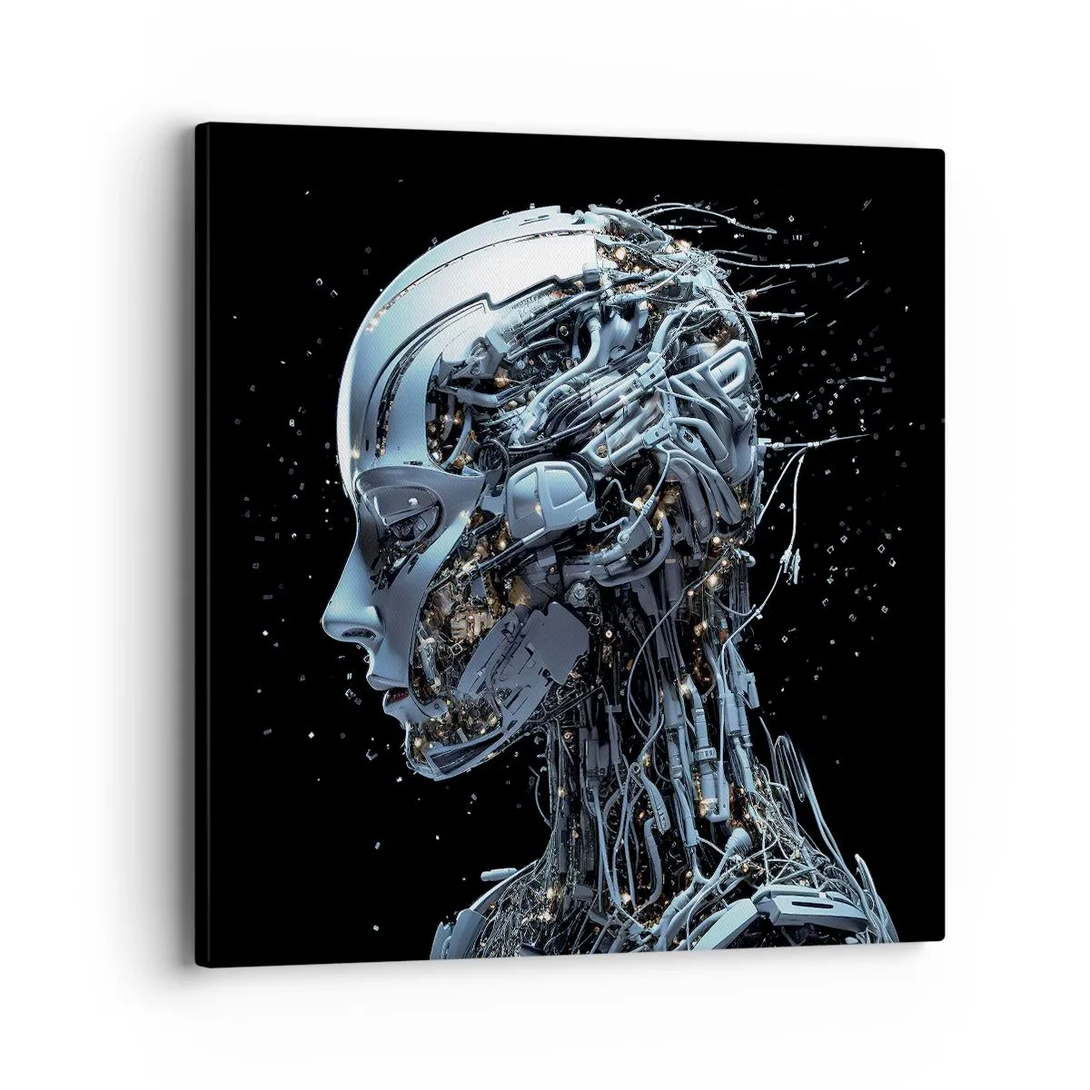 Tablou pe pânză - Tehnologia este o femeie - 40x40 cm