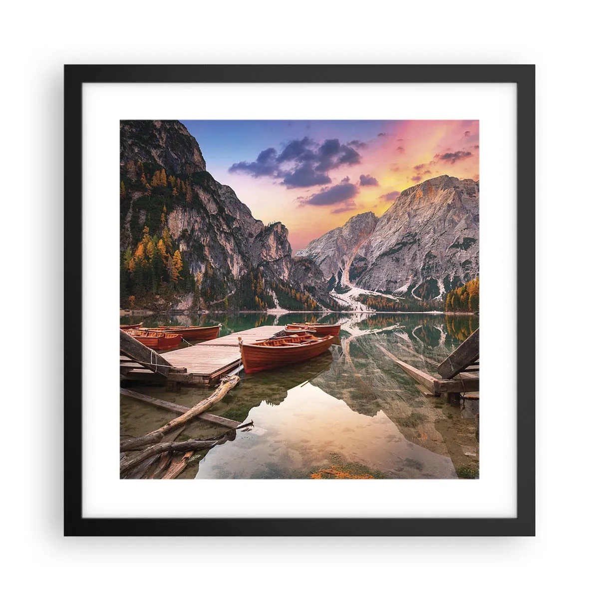 Poster în ramă neagră - Promisiunea zilei - 40x40 cm