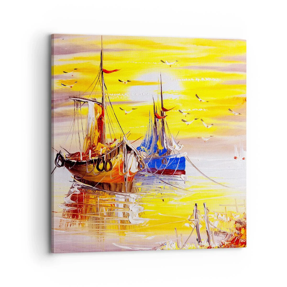 Tablou pe pânză - O binemeritată odihnă în port - 70x70 cm
