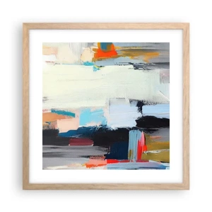 Poster în ramă de stejar deschis - Există o metodă? - 40x40 cm