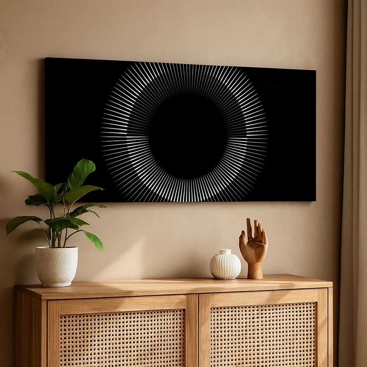 Tablou pe pânză - Soarele Negru - 100x40 cm