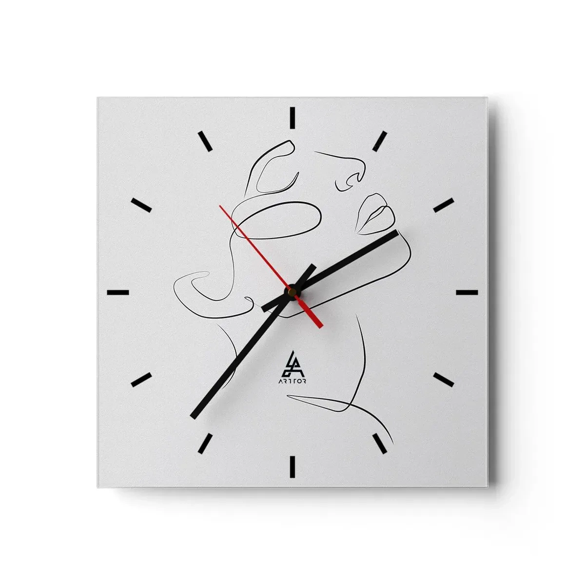 Ceas de perete - Ceas pe sticlă - Meandrele unui vis - 30x30 cm