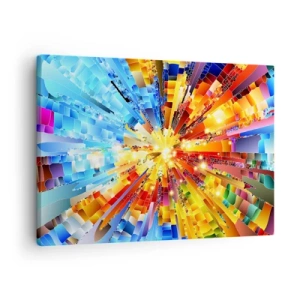 Tablou pe pânză Canvas - O explozie dinamică de culoare și lumină - 70x50cm - In medias res - Decorațiune modernă pentru perete pentru living și dormitor ARTTOR