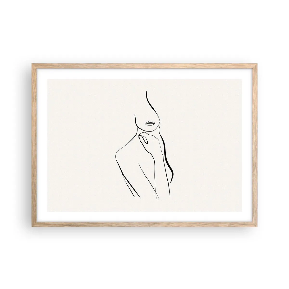 Poster în ramă de stejar deschis - Val de melancolie - 70x50 cm