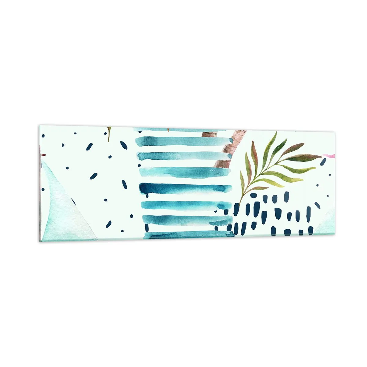 Tablou pe sticlă - Vacanță sub palmieri - 90x30 cm