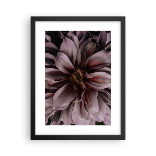 Poster în ramă neagră - Inimă florală - 30x40 cm