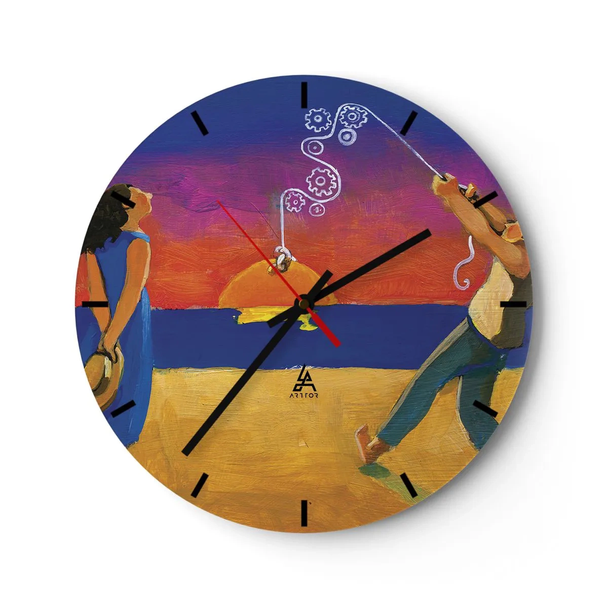 Ceas de perete - Ceas pe sticlă - Mai mult decât o stea din cer - 30x30 cm