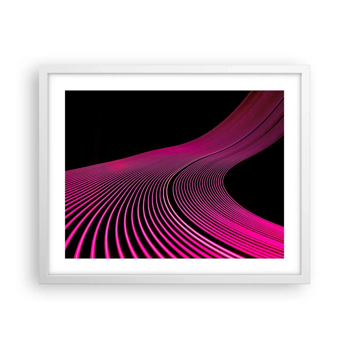 Poster în ramă albă - Bulevardul de lumină - 50x40 cm