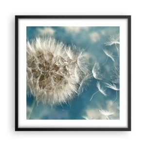 Poster în ramă neagră - Respirația unui înger - 50x50 cm