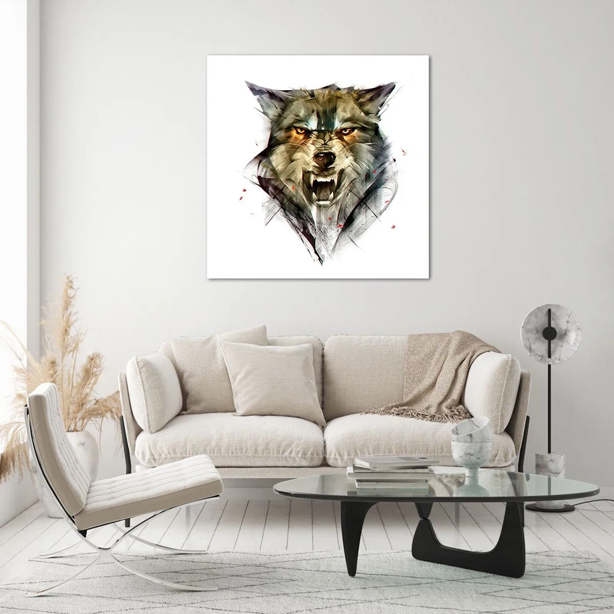 Tablou pe sticlă - Nici un pas! - 40x40 cm