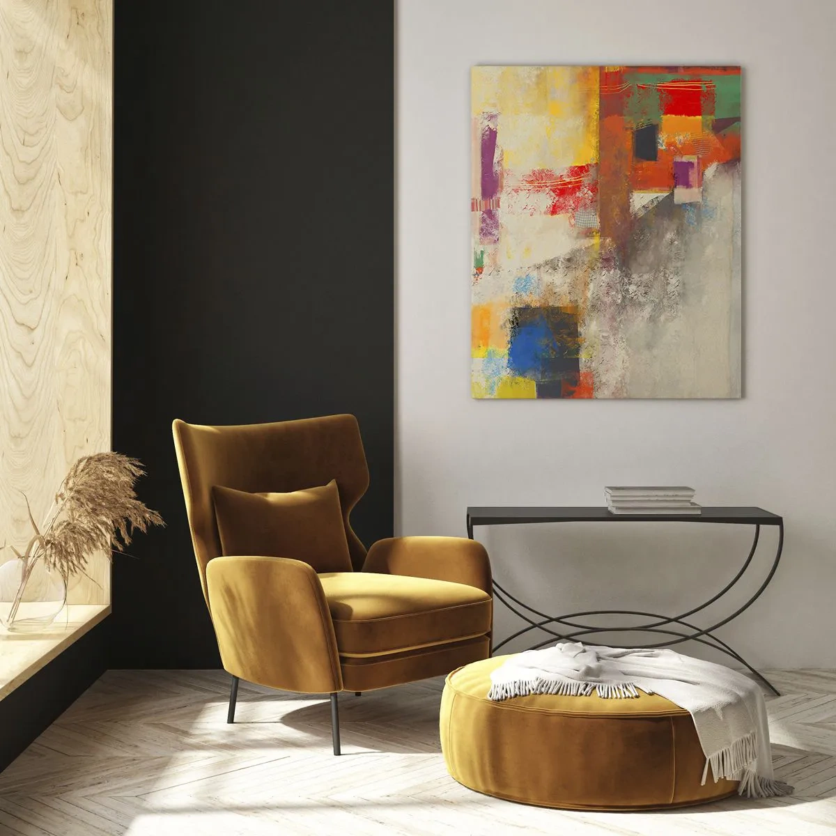 Tablou pe sticlă - Geometria culorilor - 70x100 cm