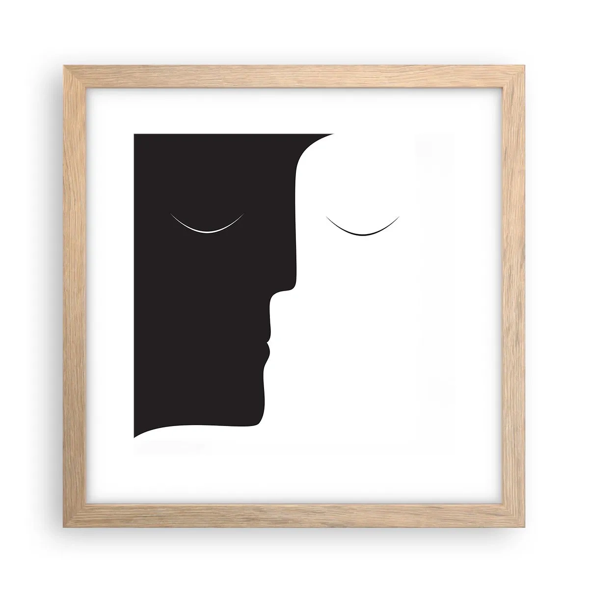 Poster în ramă de stejar deschis - Unitatea contrariilor - 30x30 cm
