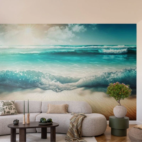 Tapet Premium Canvas - Calmul oceanului - plajă, Mare, Margine - 200x140 cm