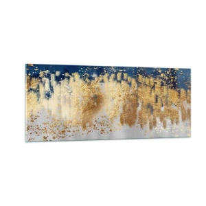 Tablou pe sticlă - Compoziție modernă cu bliț - 100x40 cm