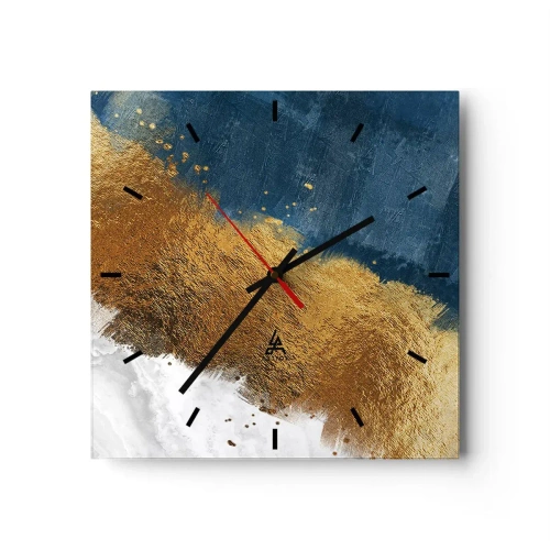 Ceas de perete - Ceas pe sticlă - Culorile verii - 30x30 cm