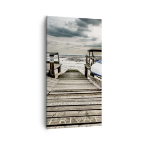 Tablou pe pânză - Plaja din nord - 55x100 cm