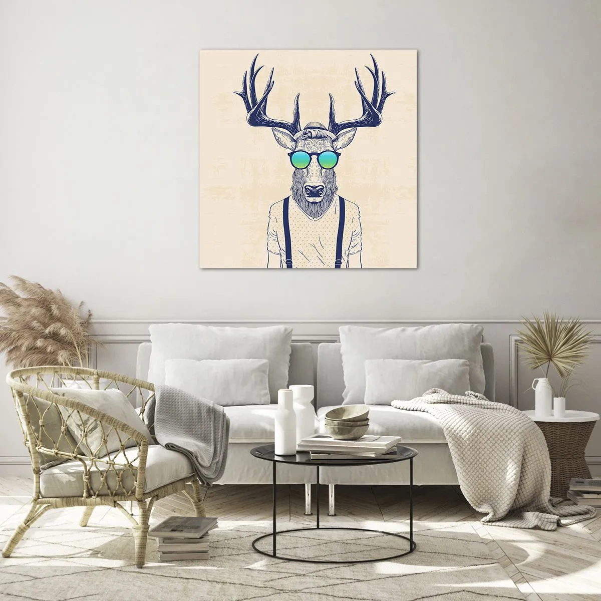 Tablou pe sticlă - Și la cine te așteptai? - 60x60 cm