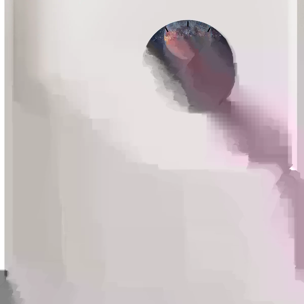 Ceas de perete - Ceas pe sticlă - Cu capul în nori - 40x40 cm