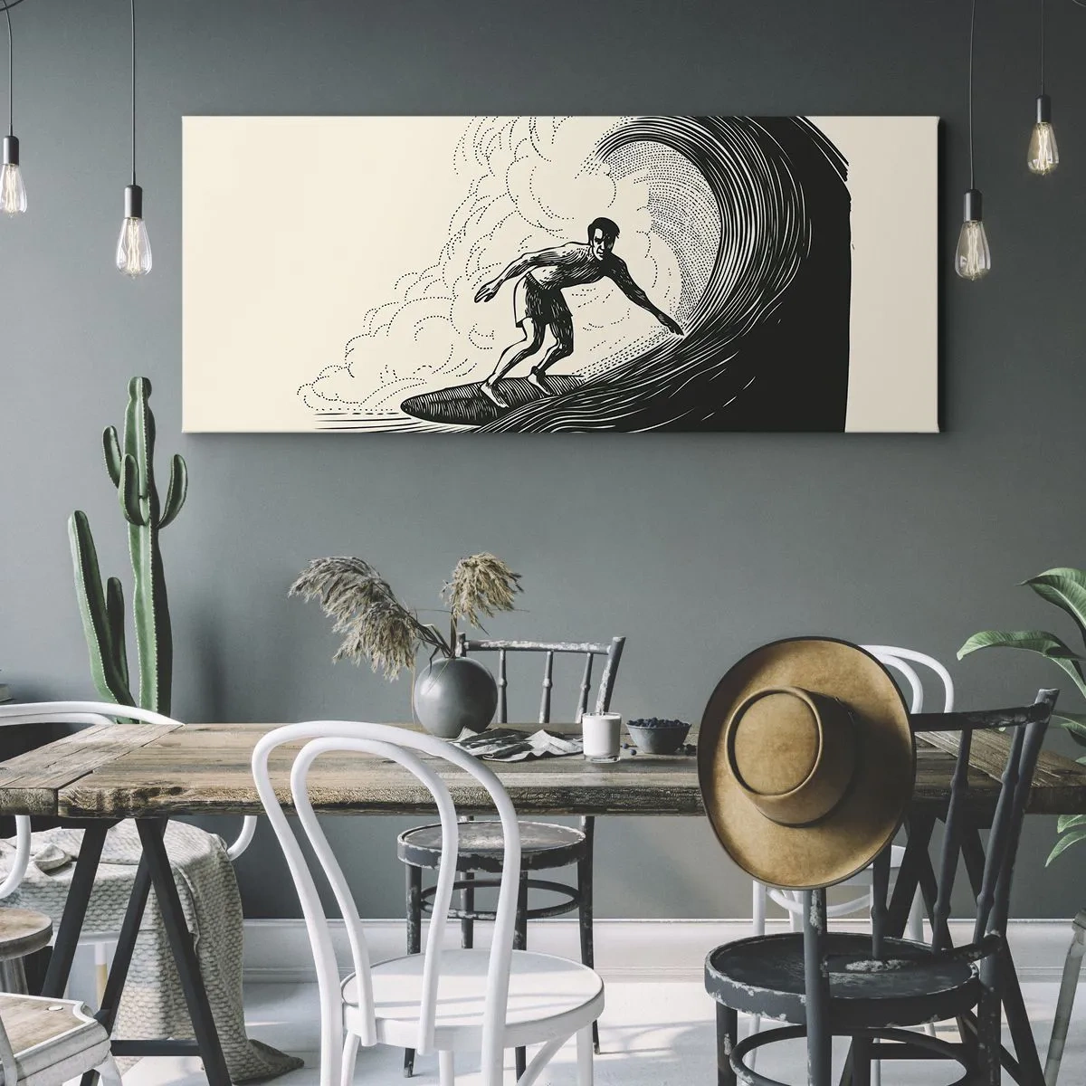 Tablou pe pânză - Regele valului - 120x50 cm