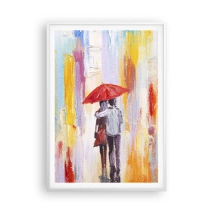 Poster în ramă albă - Să plouă în continuare - 70x100 cm