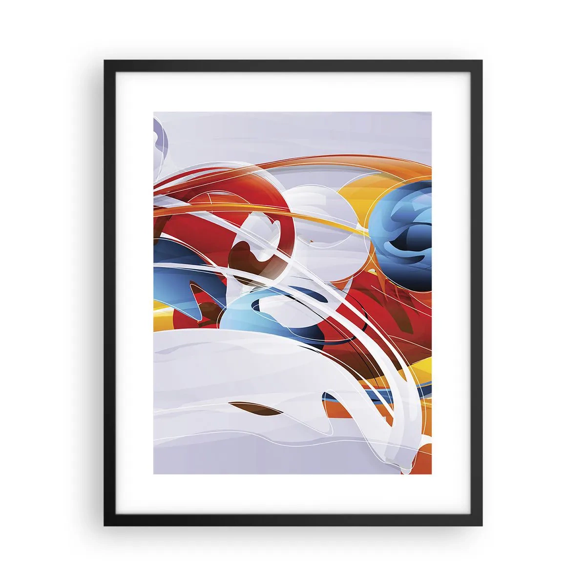 Poster în ramă neagră - Dansul elementelor - 40x50 cm