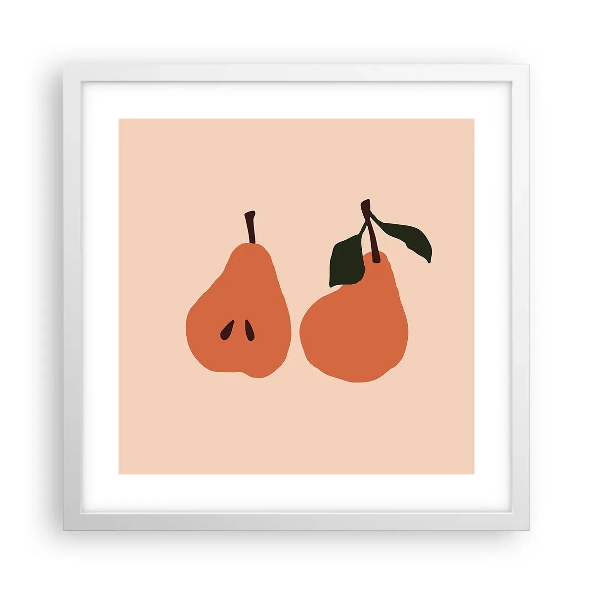 Poster în ramă albă - Dulceața în sine - 40x40 cm