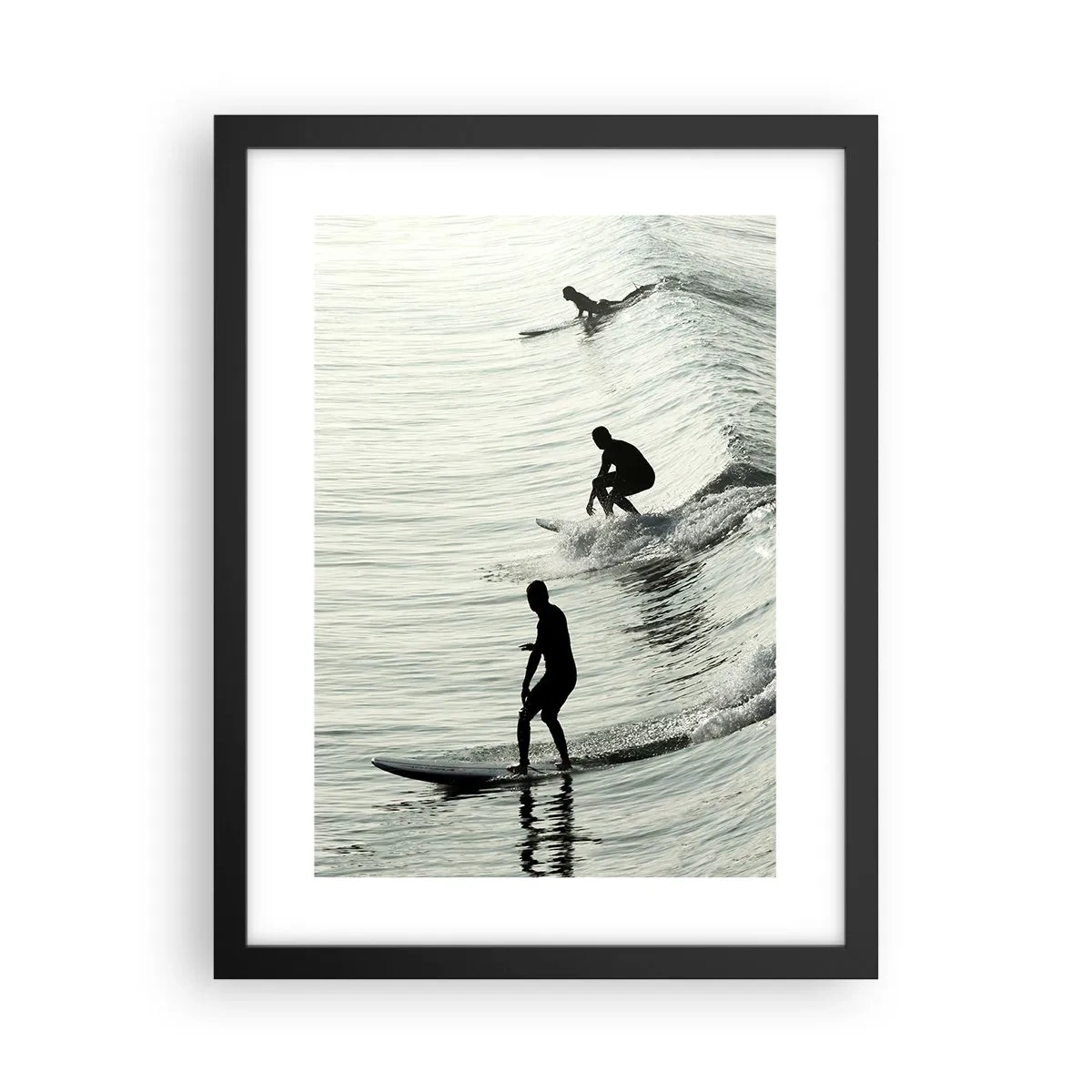 Poster în ramă neagră - Pentru a întâmpina valul - 30x40 cm