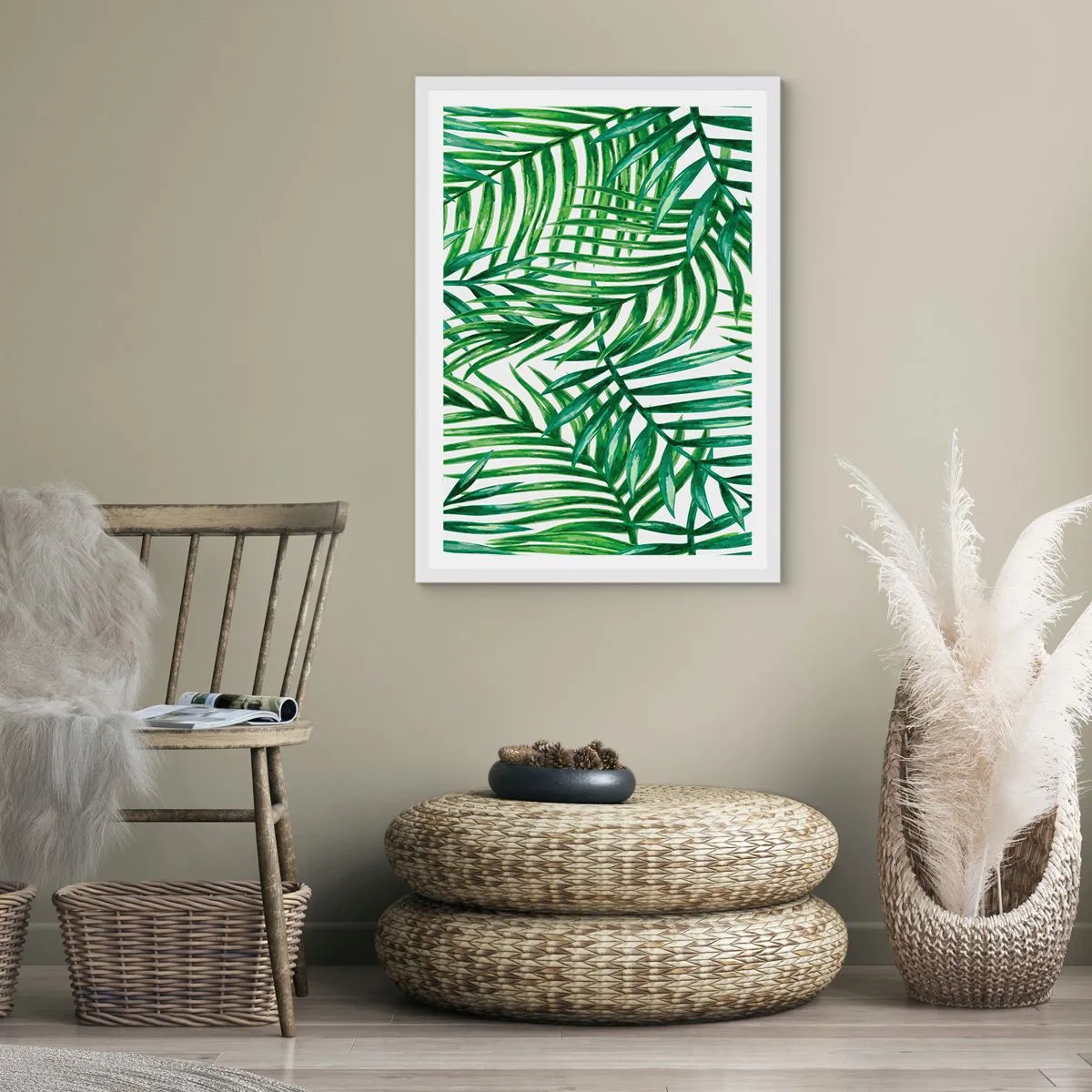 Poster în ramă albă - Sub bolta verde - 30x40 cm