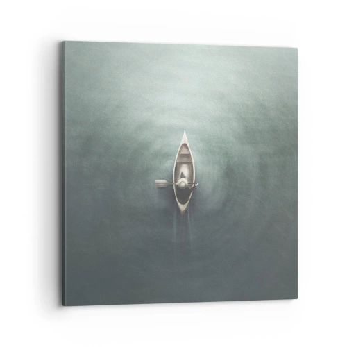 Tablou pe pânză - Peste lacul luminat de lună - 70x70 cm