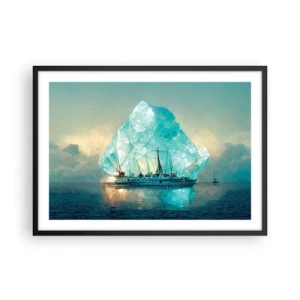 Poster în ramă neagră - Diamant arctic - 70x50 cm