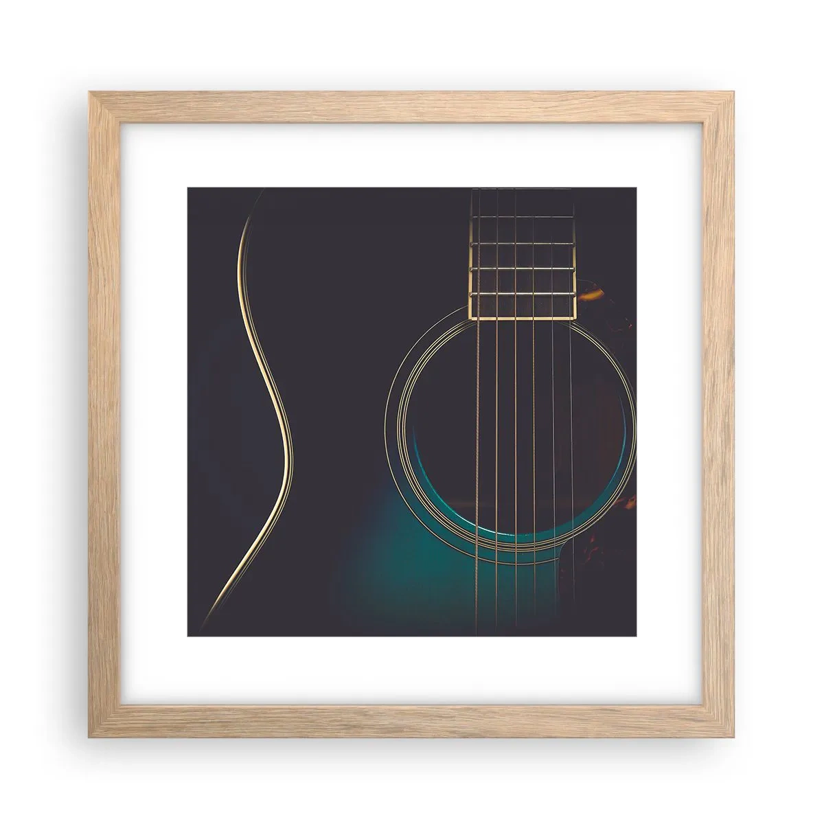 Poster în ramă de stejar deschis - O clipă înainte de a suna - 30x30 cm