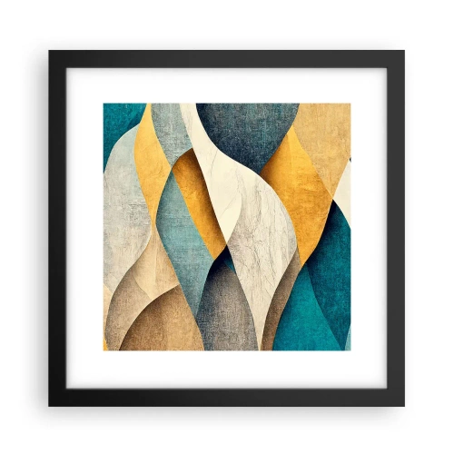 Poster în ramă neagră - Ritm și ondulare - 30x30 cm