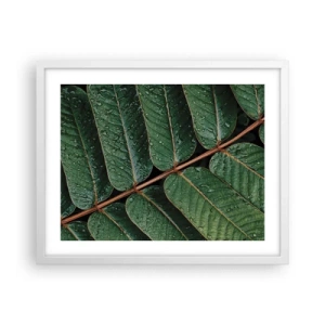 Poster în ramă albă - Într-un ritm verde - 50x40 cm