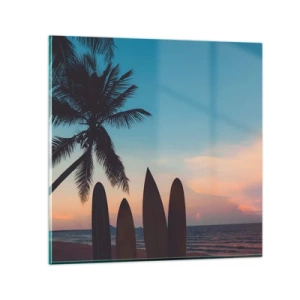 Tablou pe sticlă - Și mâine ne vom distra - 50x50 cm