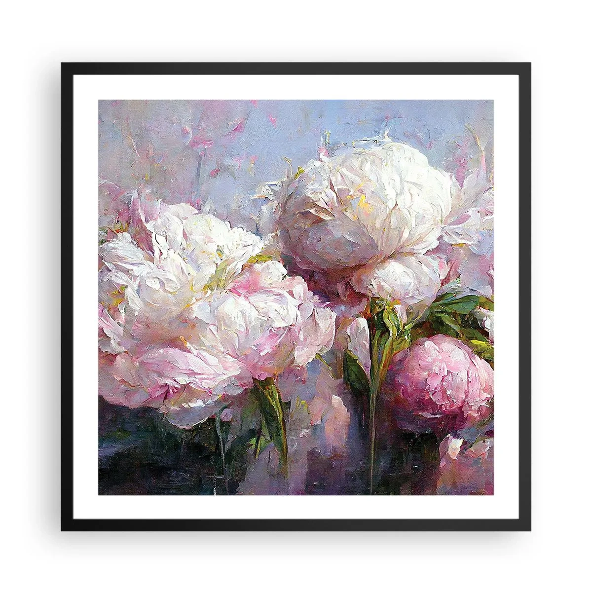 Poster în ramă neagră - Un buchet plin de viață - 60x60 cm