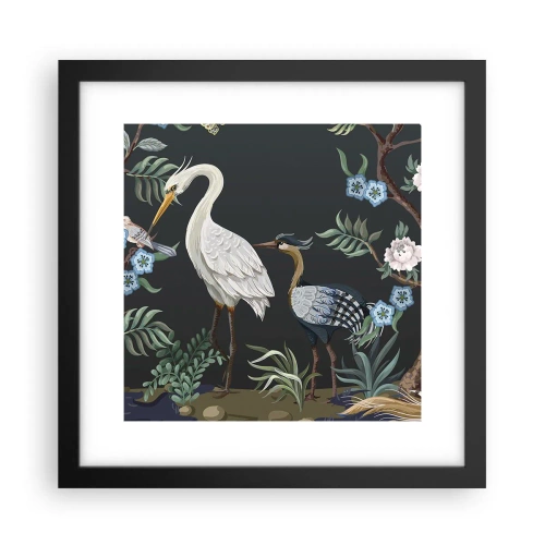 Poster în ramă neagră - Parada păsărilor - 30x30 cm