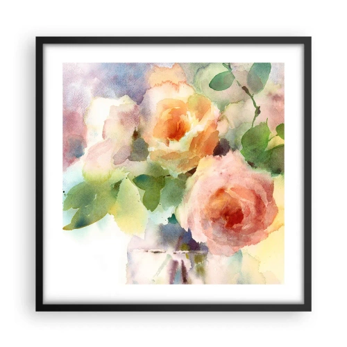 Poster în ramă neagră - Delicat ca o acuarelă - 50x50 cm