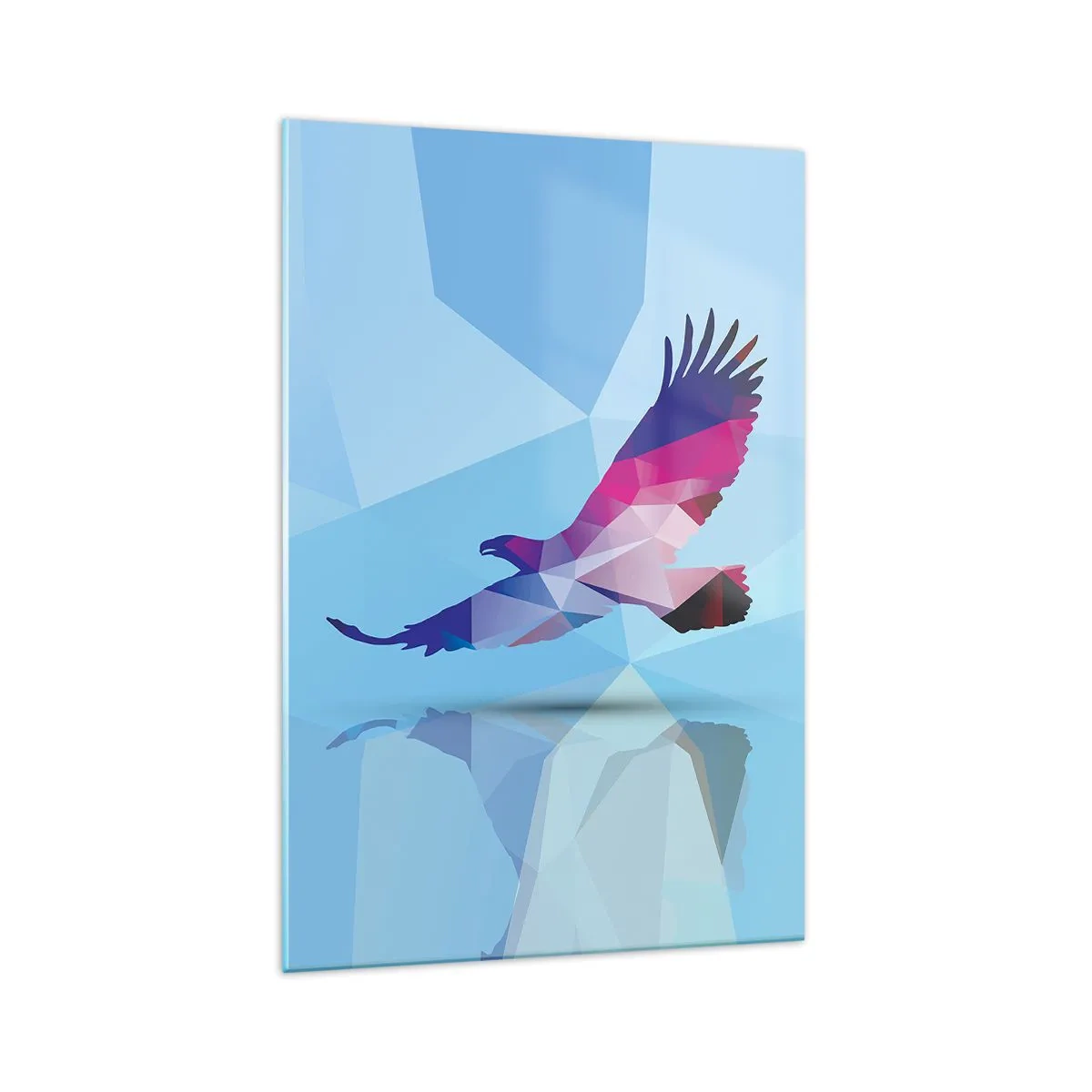Tablou pe sticlă - Vultur în cristal liliachiu - 70x100 cm