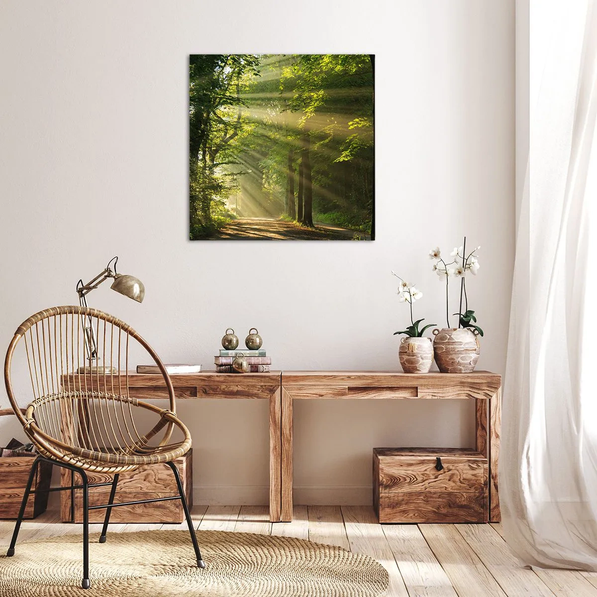 Tablou pe pânză - Moment de pădure - 40x40 cm