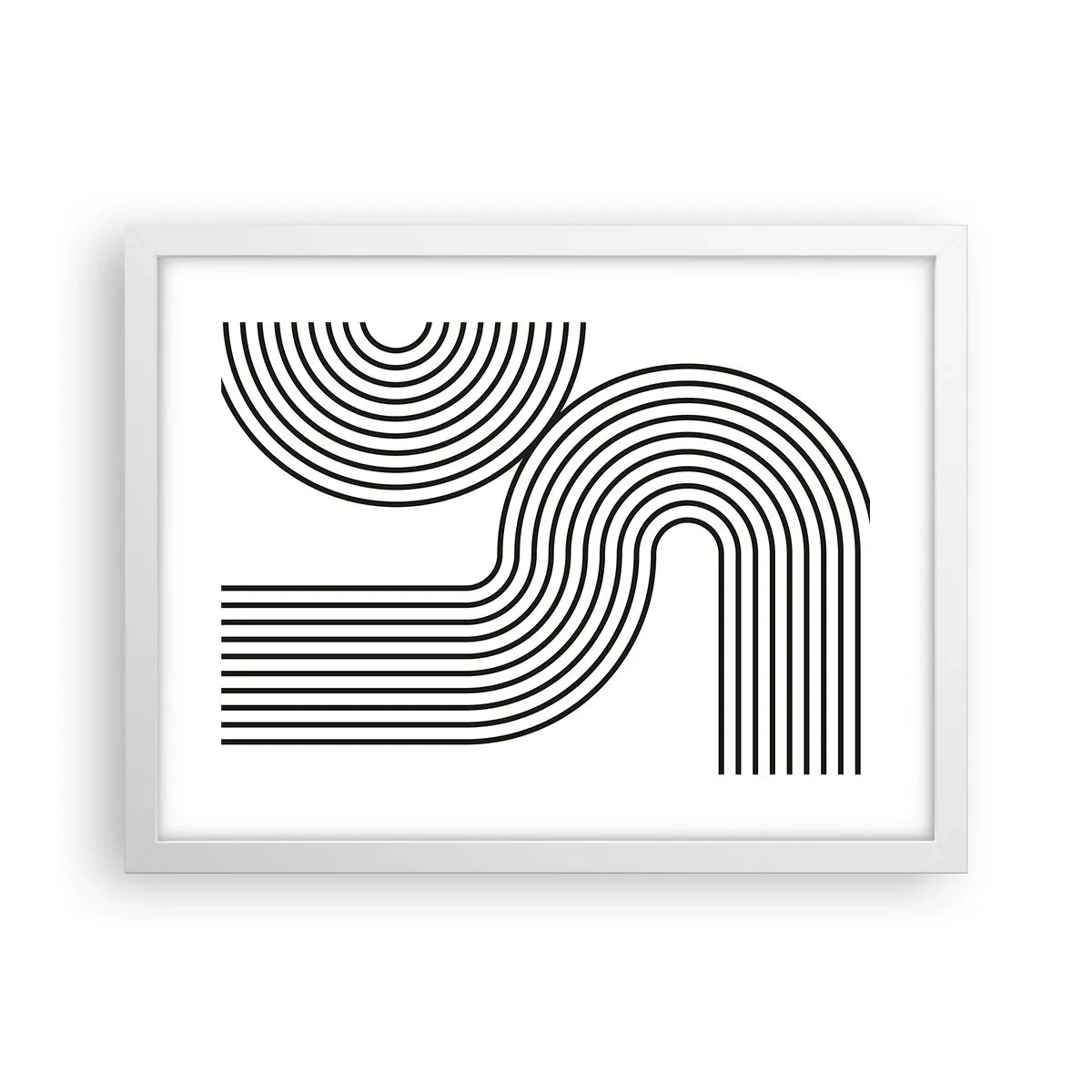 Poster în ramă albă - Pe o curbă - 40x30 cm