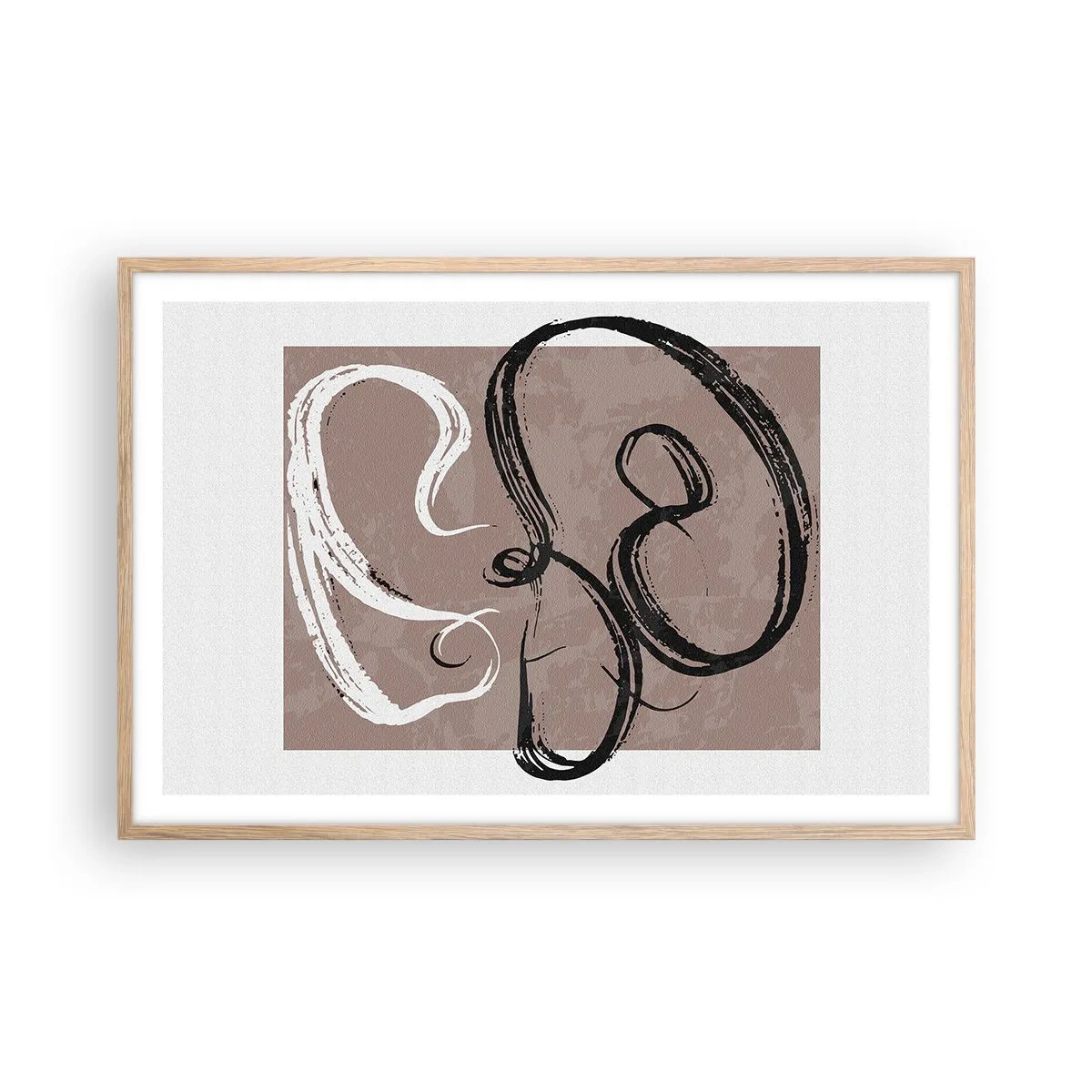 Poster în ramă de stejar deschis - Compoziția - căutarea plenitudinii - 91x61 cm