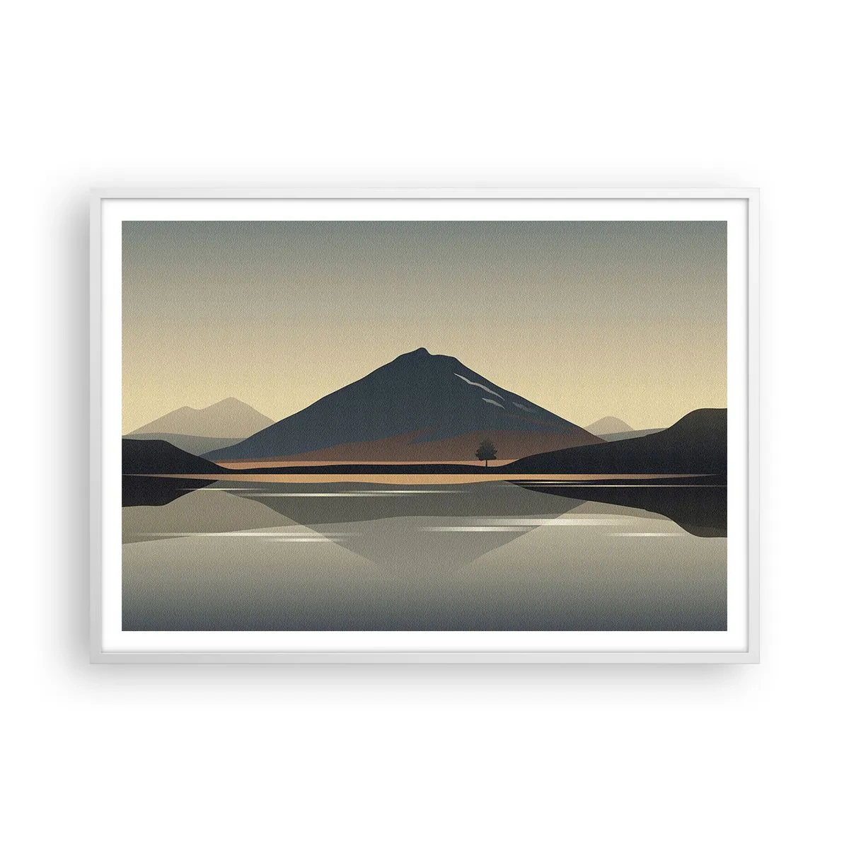 Poster în ramă albă - În oglindă - 100x70 cm